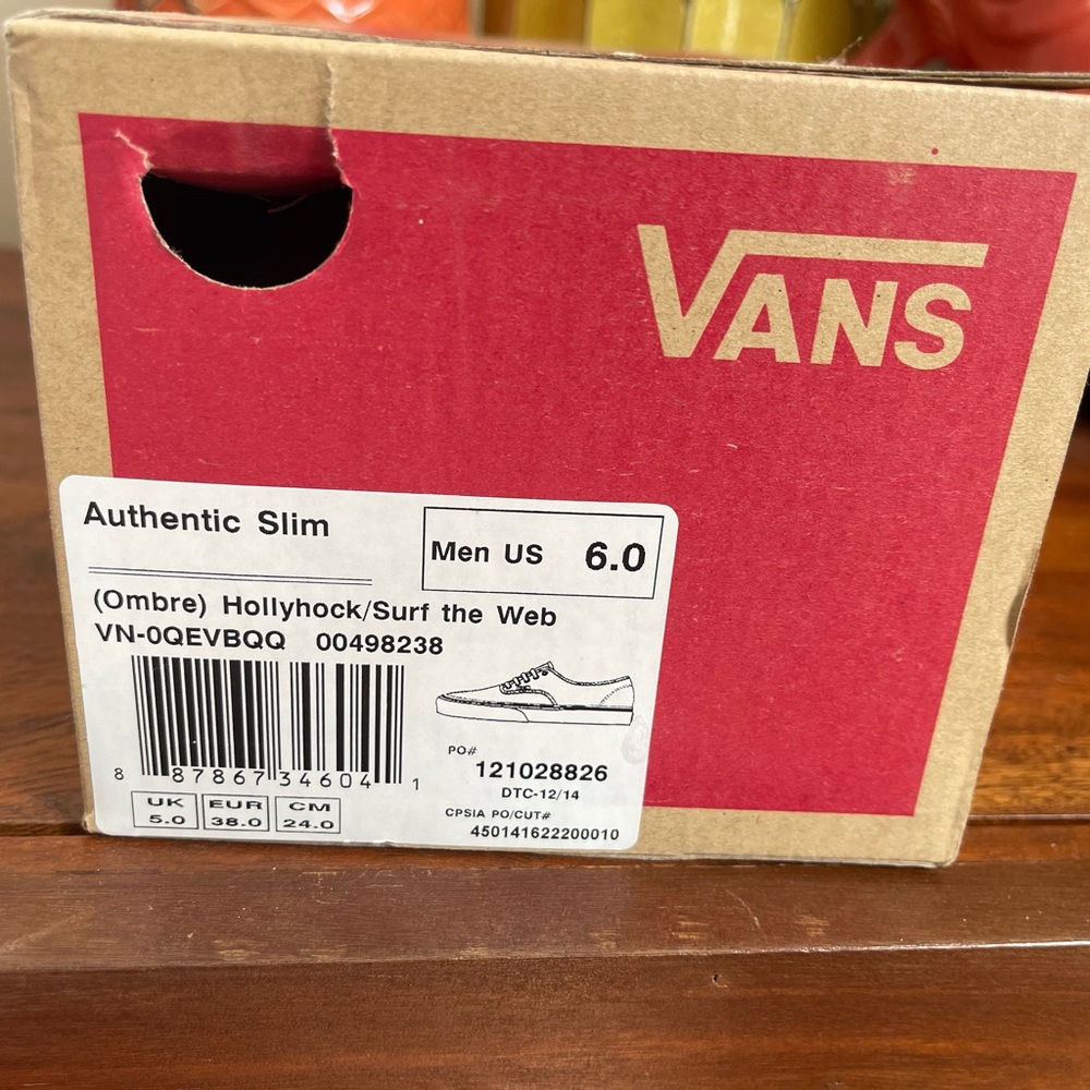 Vans Authentic Core Classic Sneakers in Purple/Blue Ombré - Picture 8 of 9